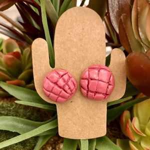 Handmade conchas Polymerclay earrings studs